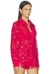 X Devon Lee Carlson Bestie Chiffon Button Down