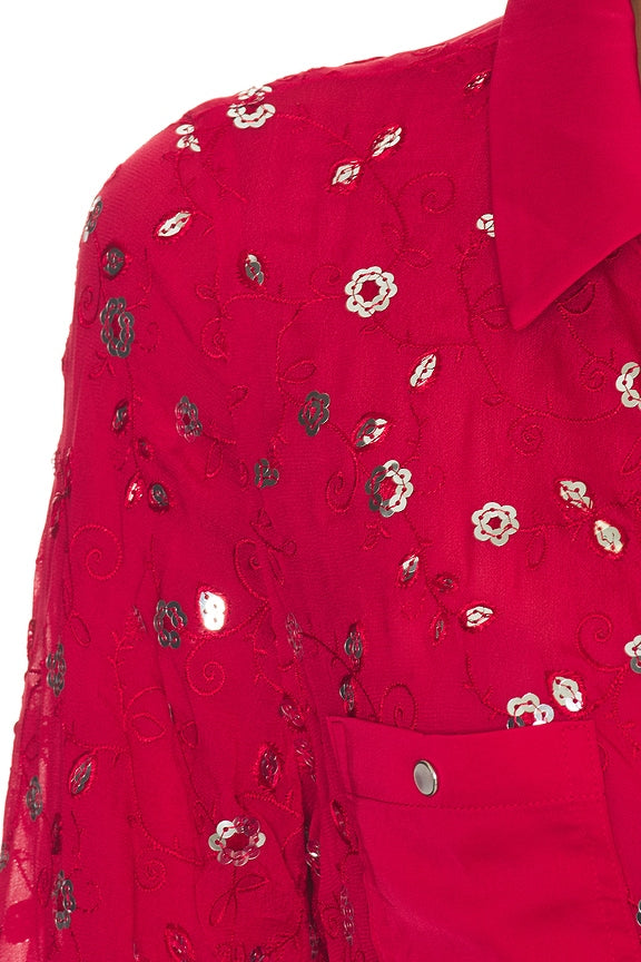 X Devon Lee Carlson Bestie Chiffon Button Down
