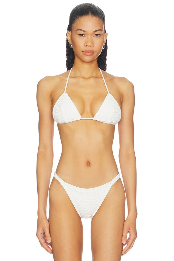 X Paige Lorenze Tide Knit Bikini Top