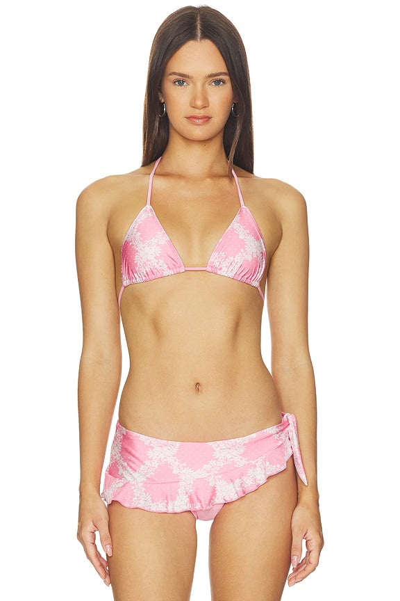 Nick Satin Bikini Top