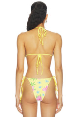 Nick Beaded Satin Bikini Top
