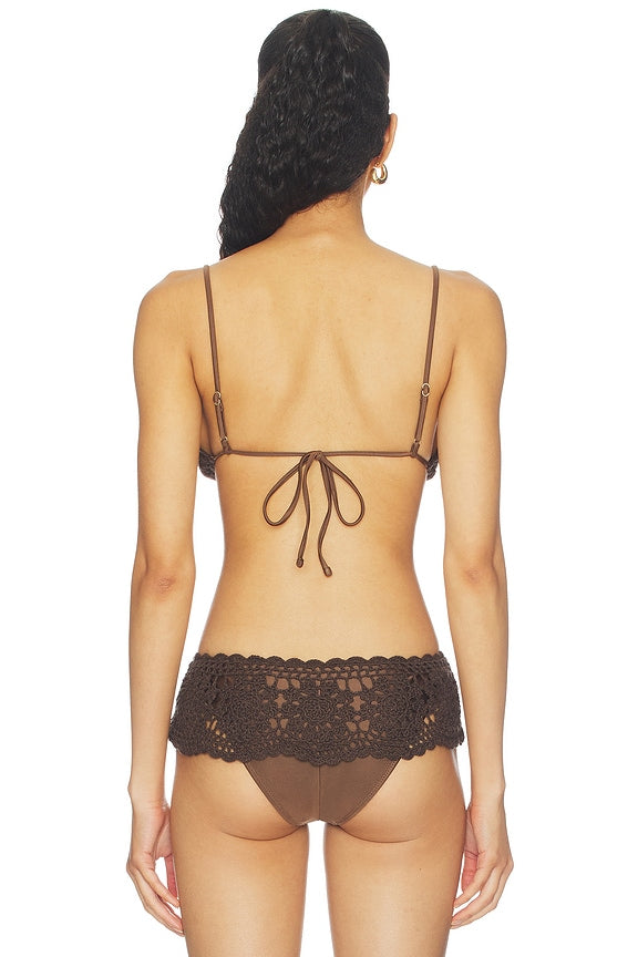 X Devon Lee Carlson Elena Crochet Bikini Top