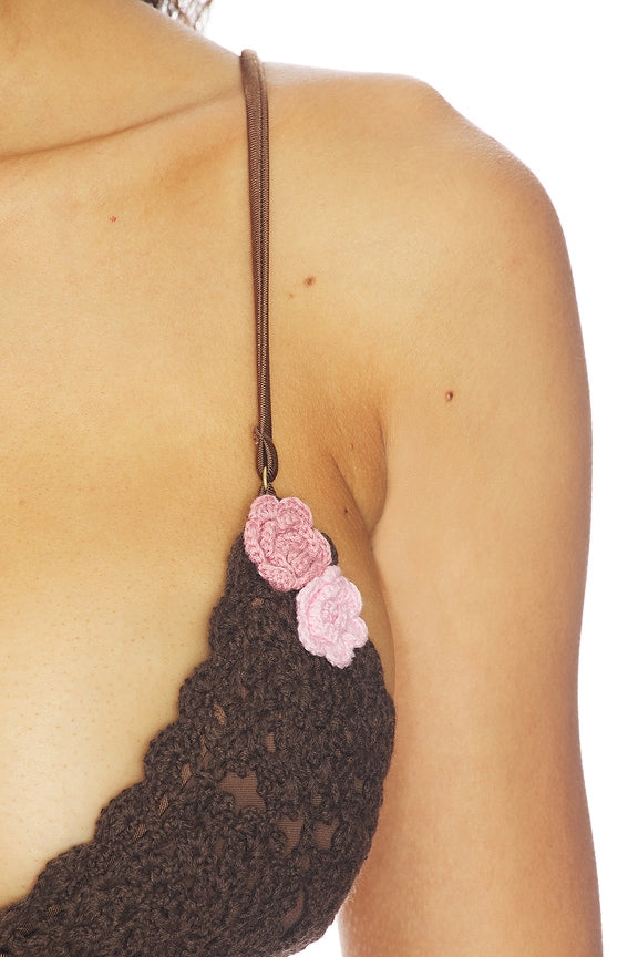 X Devon Lee Carlson Elena Crochet Bikini Top