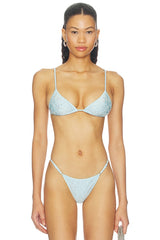 X Devon Lee Carlson Elena Sequin Bikini Top