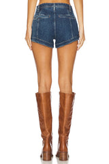 x We The Free Crvy Mona High Rise Shorts In Bombay Blue