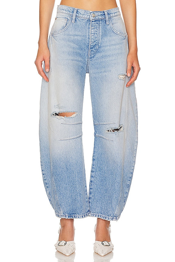 x We The Free Good Luck Mid Rise Barrel Jeans