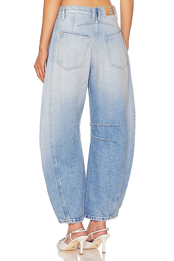 x We The Free Good Luck Mid Rise Barrel Jeans