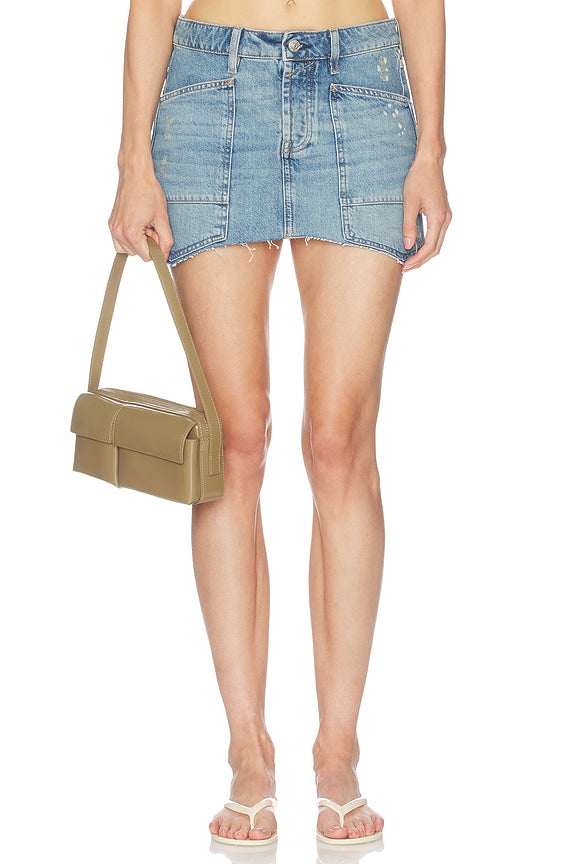 X We The Free Dolly Denim Mini Skirt