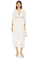 x Intimately FP Forever Young Bed Jacket In White Alyssum