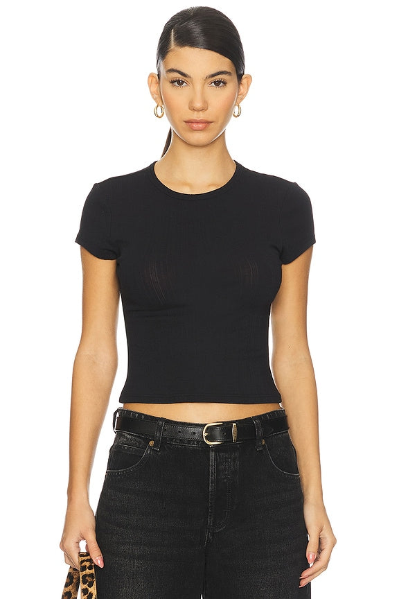 x Intimately FP Wait A Minute Baby Tee In Anthracite