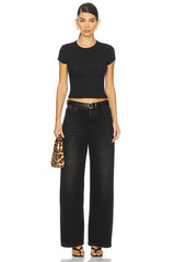 x Intimately FP Wait A Minute Baby Tee In Anthracite