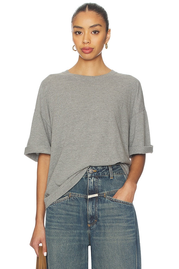 x We The Free Perfect Oversized Tee In Heather Grey