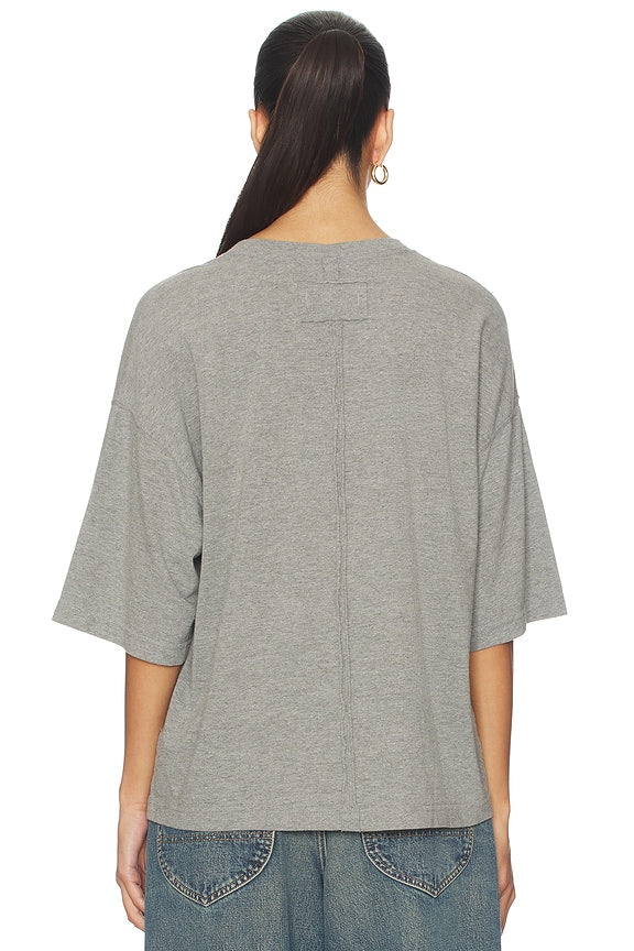 x We The Free Perfect Oversized Tee In Heather Grey