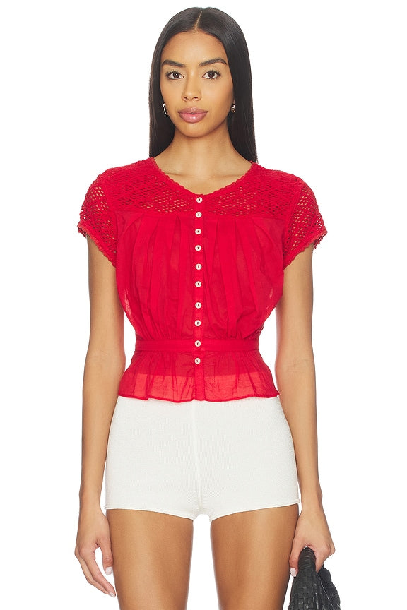 Glimmer Embroidered Top