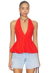 x Free-est Paige Top In Tangerine Tango