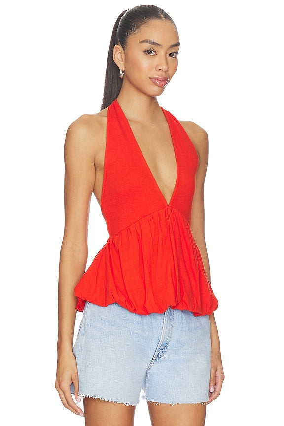 x Free-est Paige Top In Tangerine Tango