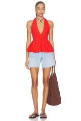 x Free-est Paige Top In Tangerine Tango