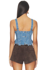 Sunfaded Denim Top