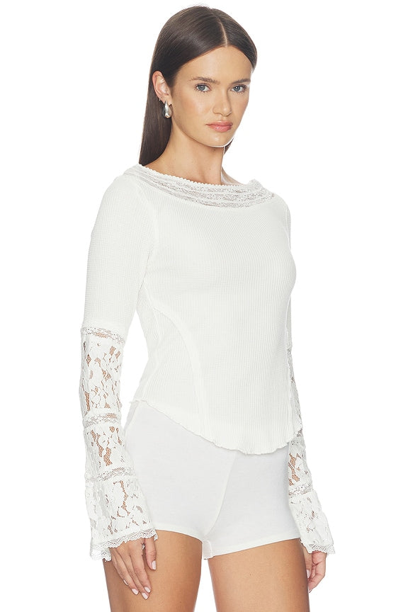 Amber Lace Cuff Top