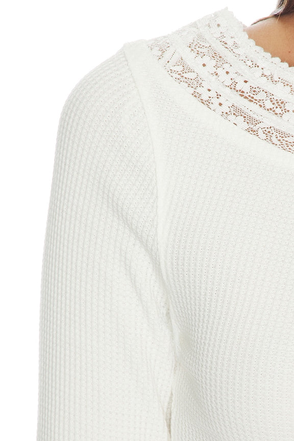 Amber Lace Cuff Top