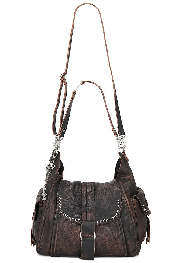 x We The Free Leigh Distressed Hobo Bag