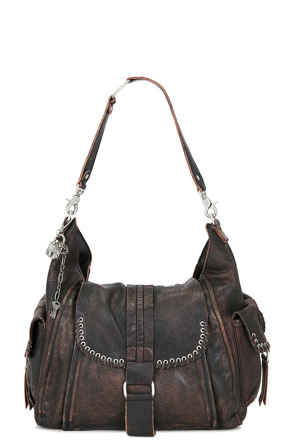 x We The Free Leigh Distressed Hobo Bag