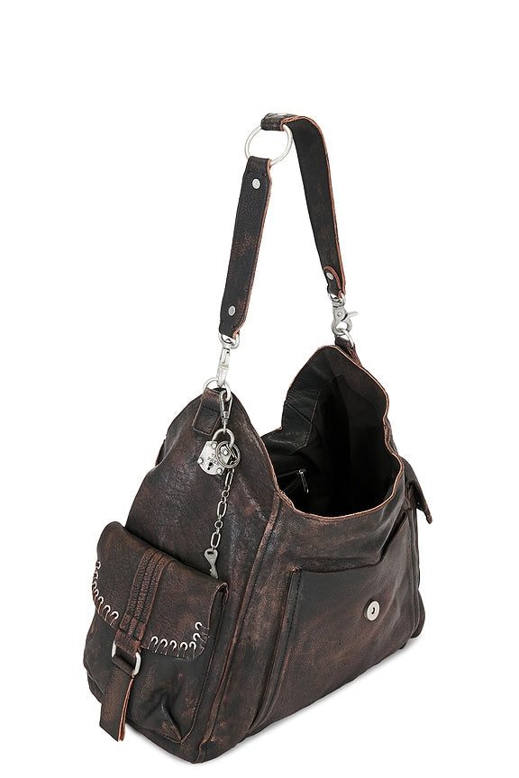 x We The Free Leigh Distressed Hobo Bag