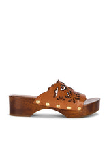 Lace Leather Clog