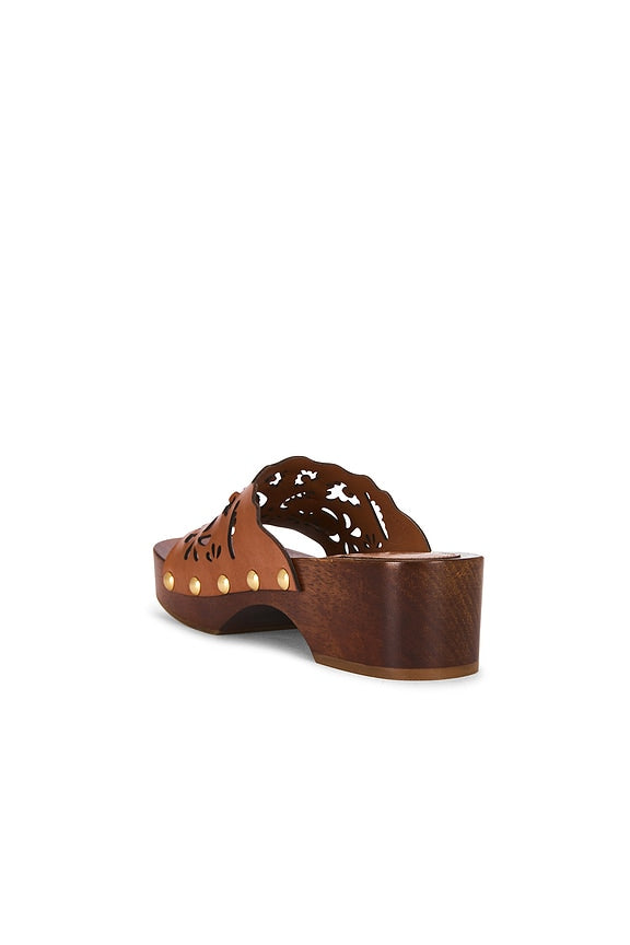 Lace Leather Clog