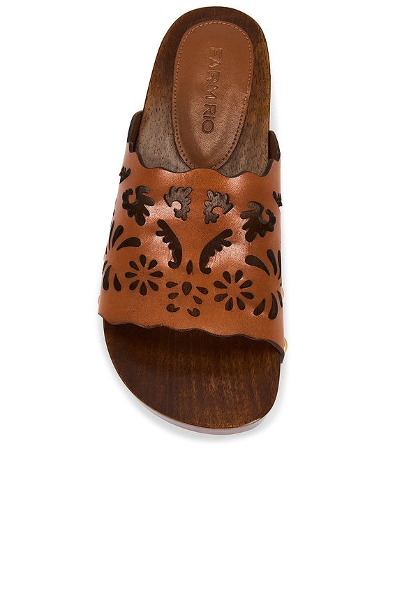 Lace Leather Clog