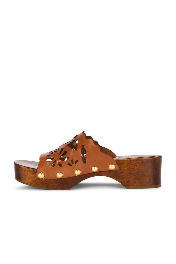 Lace Leather Clog