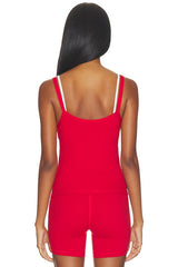 Layered Cami Top in Cherry, Navy, &amp; White