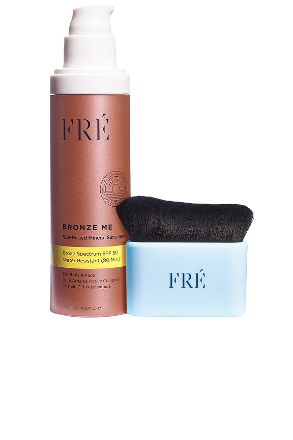 Bronze Me Sunkissed Mineral Sunscreen SPF 50 With Bronzing Body Brush