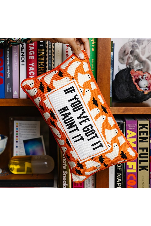 Haunt It Needlepoint Pillow