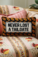 Never Lost A Tailgate Needlepoint Pillow