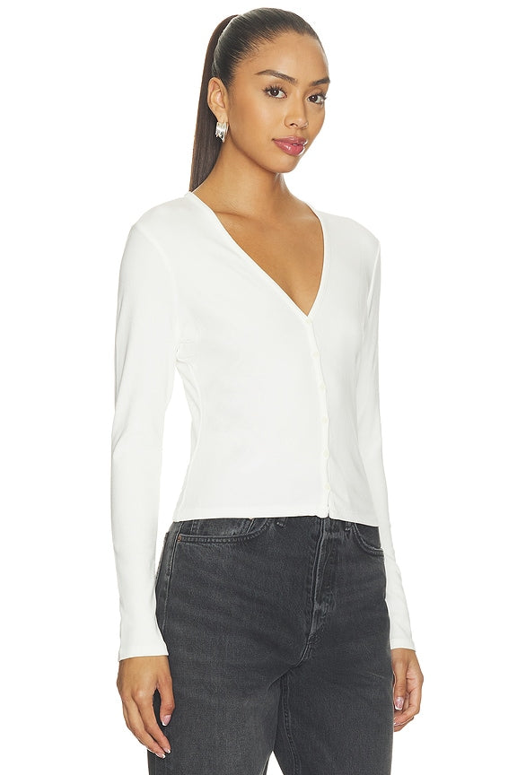 The Rib V Neck Cardigan