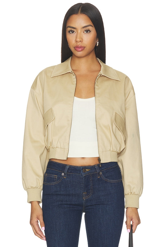 The Twill Cropped Bomber