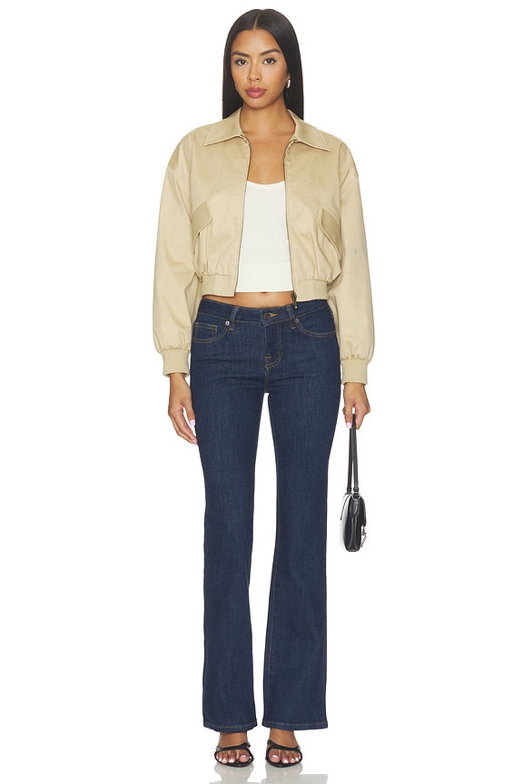 The Twill Cropped Bomber