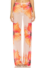 Gauze Mesh Wide Leg Pant