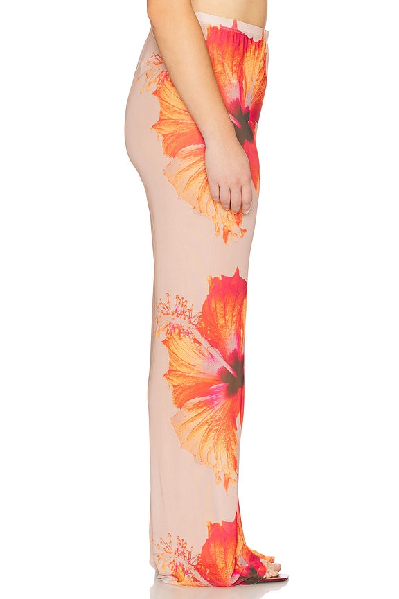 Gauze Mesh Wide Leg Pant