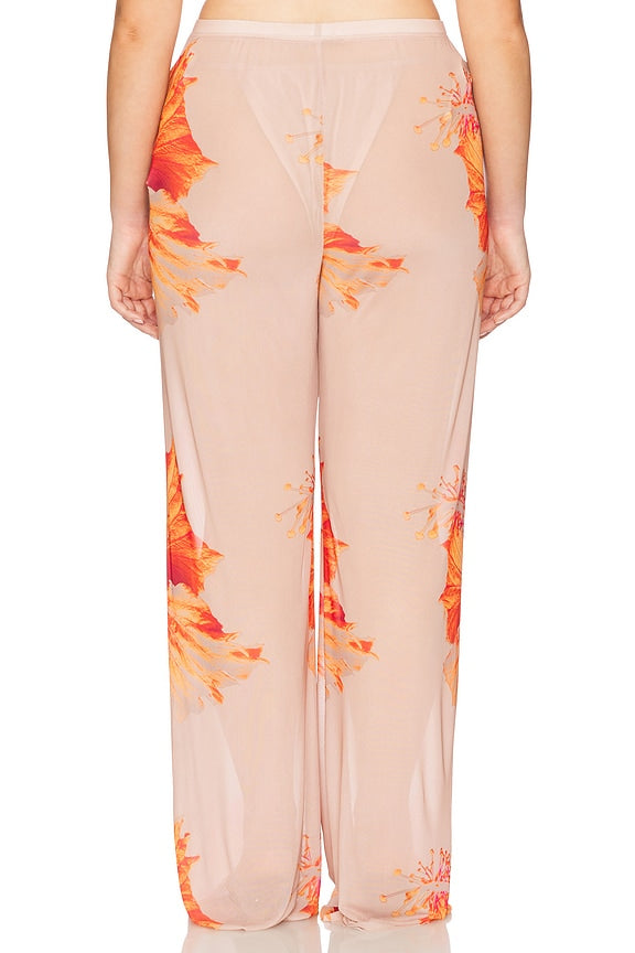 Gauze Mesh Wide Leg Pant