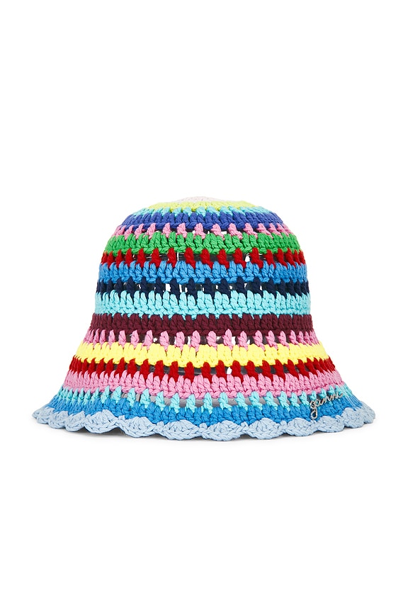 Crochet Stripe Bucket Hat