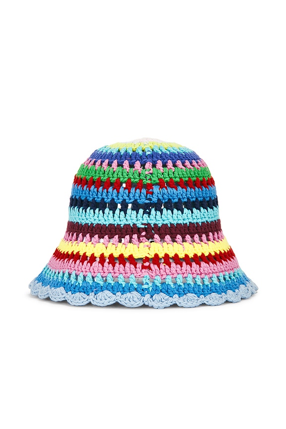 Crochet Stripe Bucket Hat
