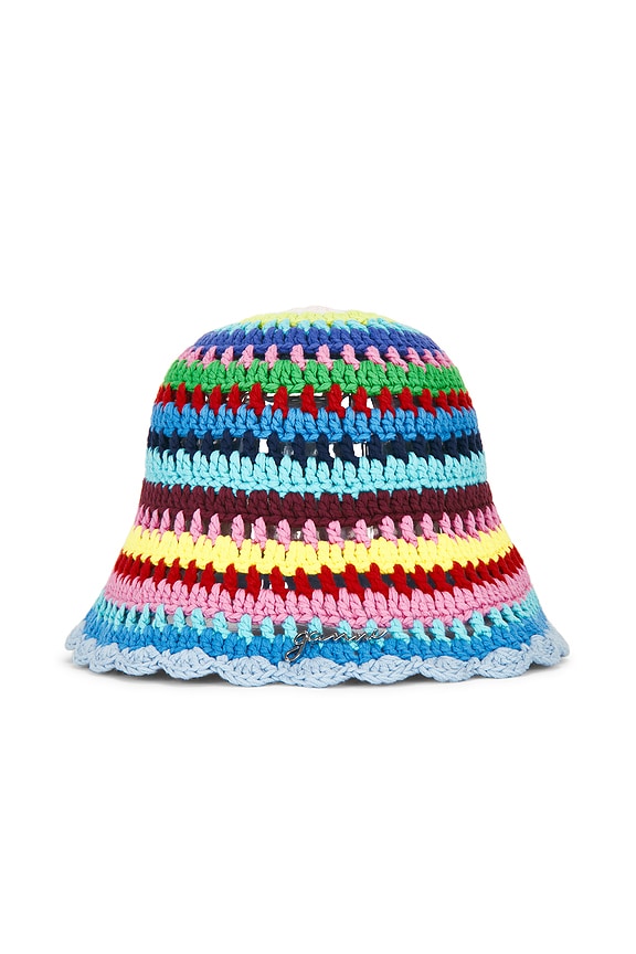 Crochet Stripe Bucket Hat