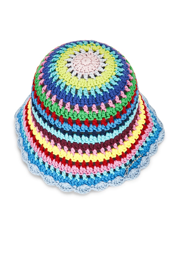 Crochet Stripe Bucket Hat