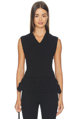 Fine Cotton Rib Crochet Top
