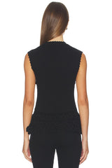 Fine Cotton Rib Crochet Top