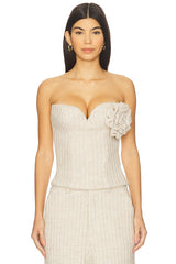 Rosette Strapless Top