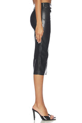 Regina Studded Faux Leather Skirt