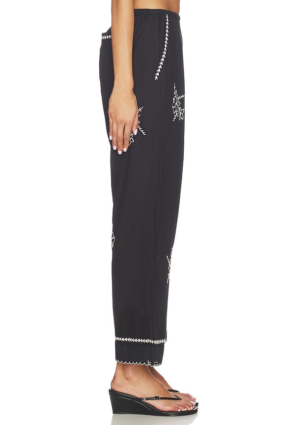 The Weekend Pant With Hanky Embroidery